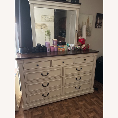 Used Ashley Furniture Bolanburg White Wood Dresser for sale on AptDeco