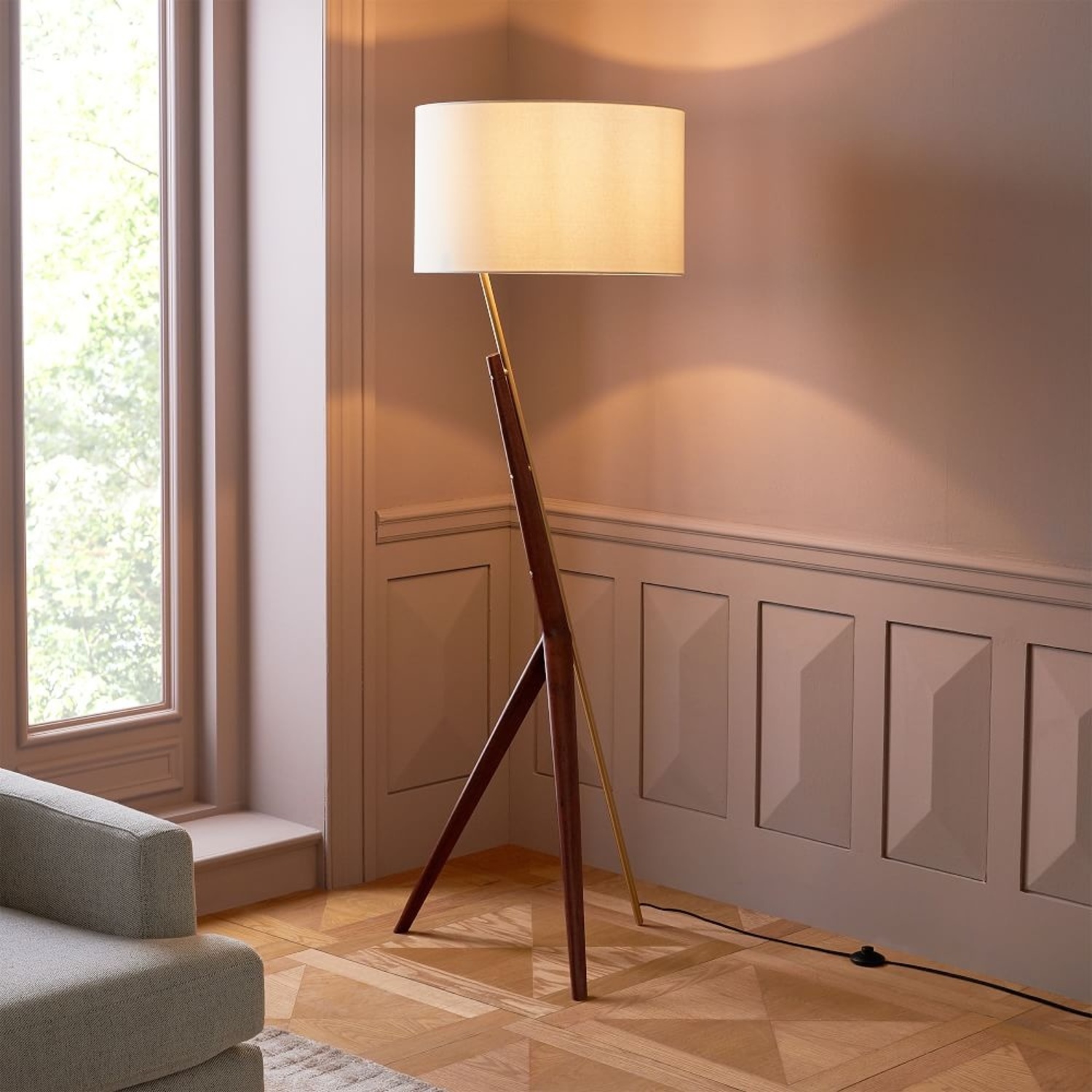 West Elm Natural Caldas Floor Lamp (65") - image-5