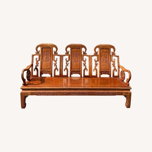 Used Asian Teak & Rosewood Antique Sofa Bench for sale on AptDeco