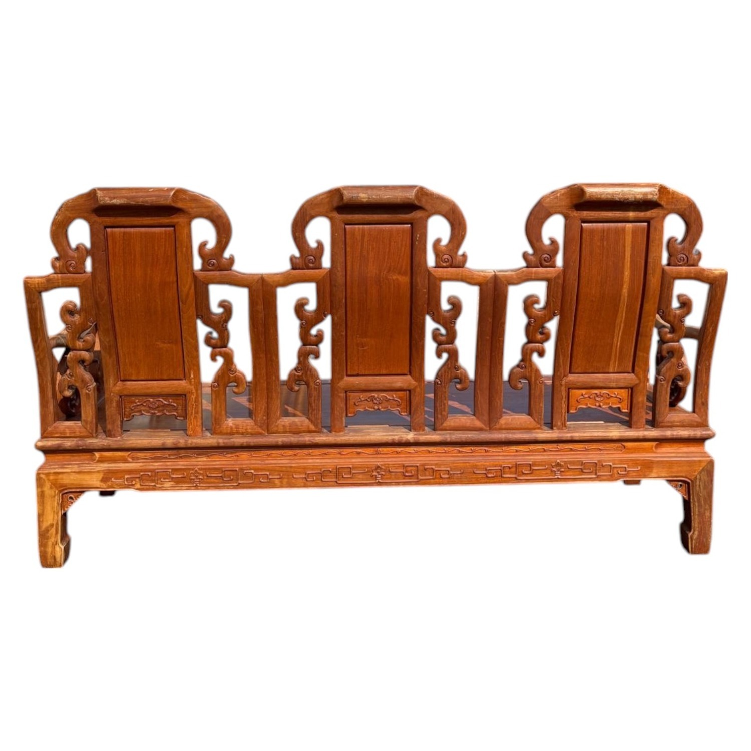 Asian Teak & Rosewood Antique Sofa Bench - image-2
