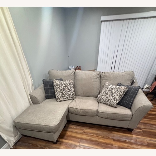 Used Ashley Furniture Kestrel Natural Fabric 3+ Seater Sofa for sale on AptDeco