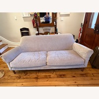 Crate & Barrel Apartment Size Dove Gray Sofa