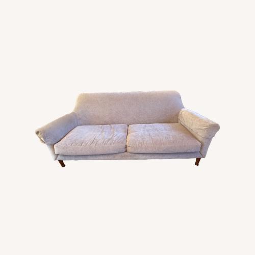 Used Crate & Barrel Apartment Size Dove Gray Sofa for sale on AptDeco