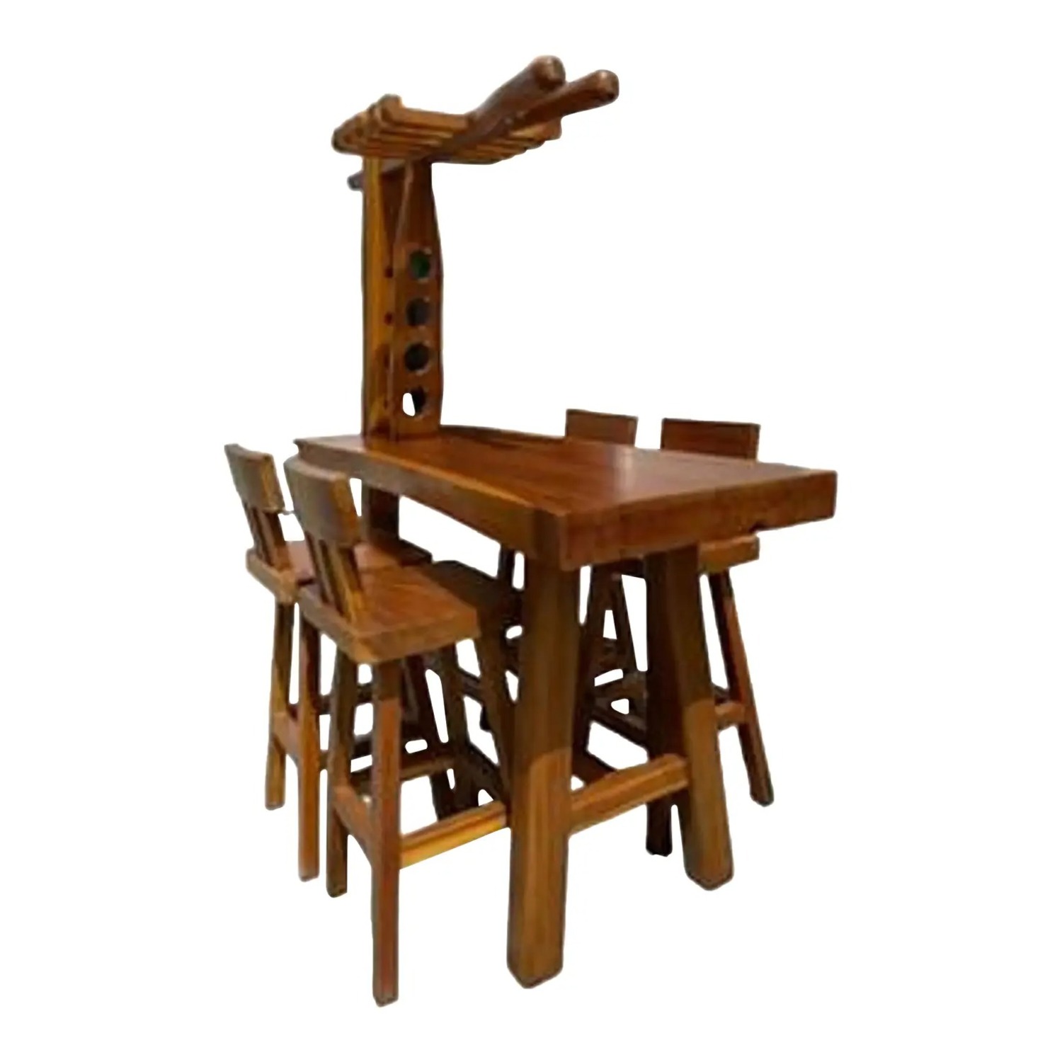 Indoor/Outdoor Teak Pub Table Set - image-6
