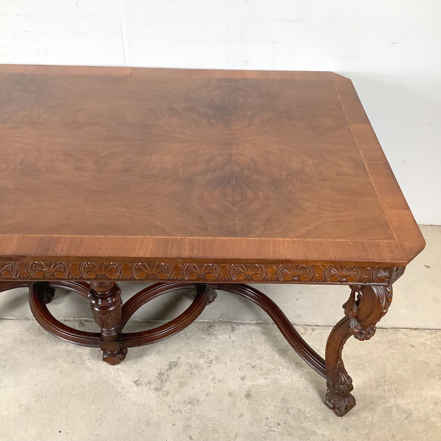 Carved Renaissance Revival 72” Dining Table - image-5