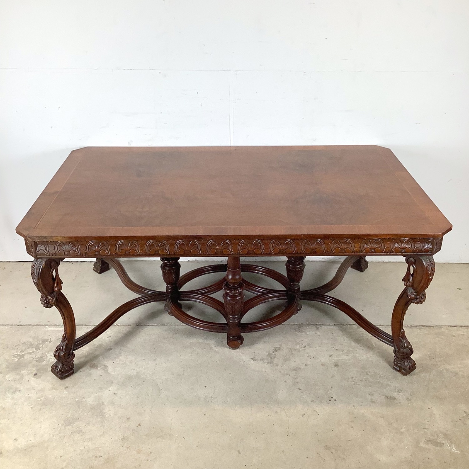 Carved Renaissance Revival 72” Dining Table - image-2