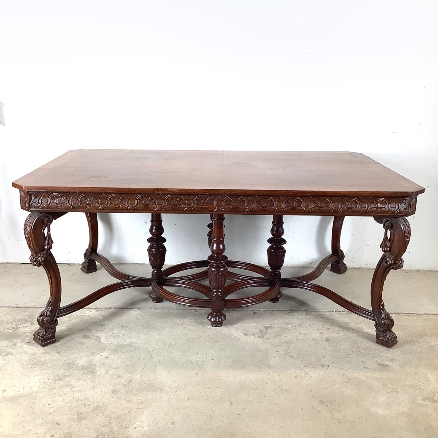 Carved Renaissance Revival 72” Dining Table - image-1