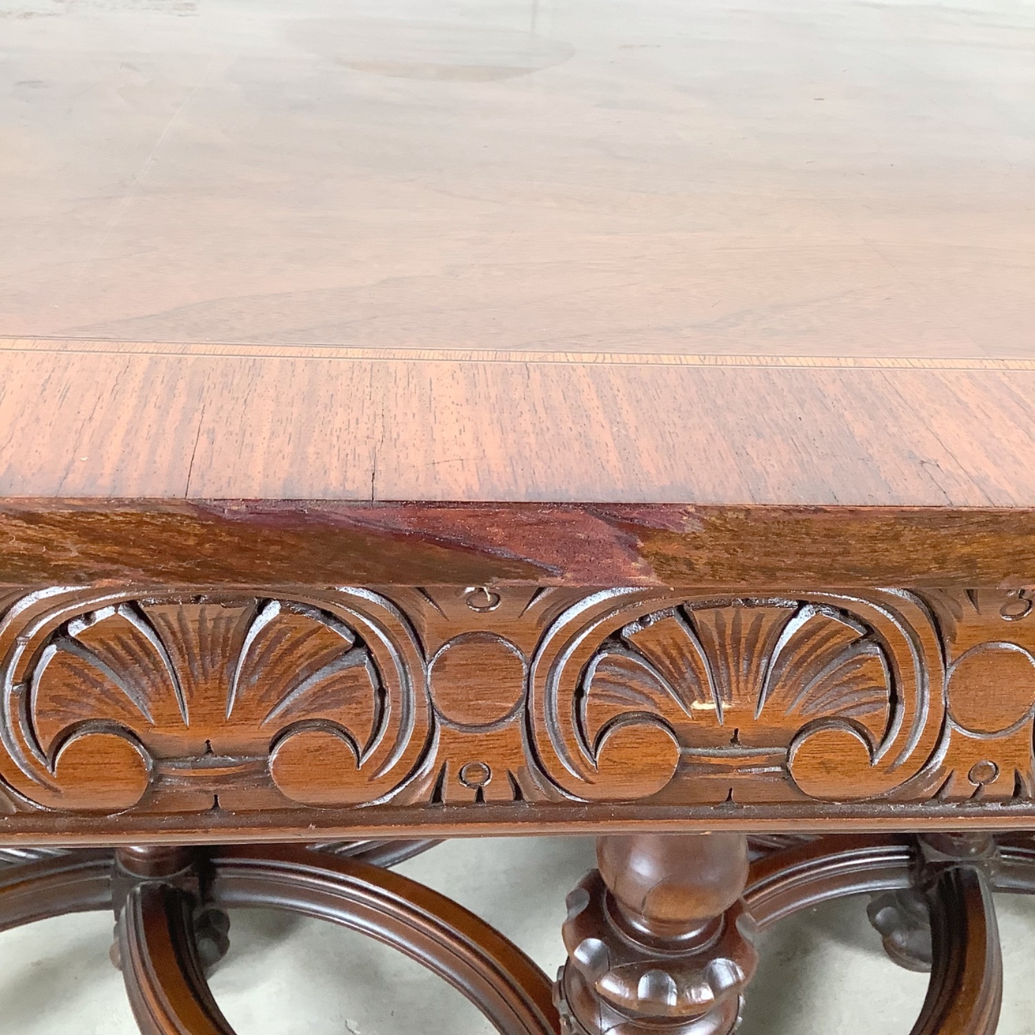 Carved Renaissance Revival 72” Dining Table - image-27