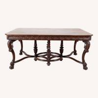 Carved Renaissance Revival 72” Dining Table