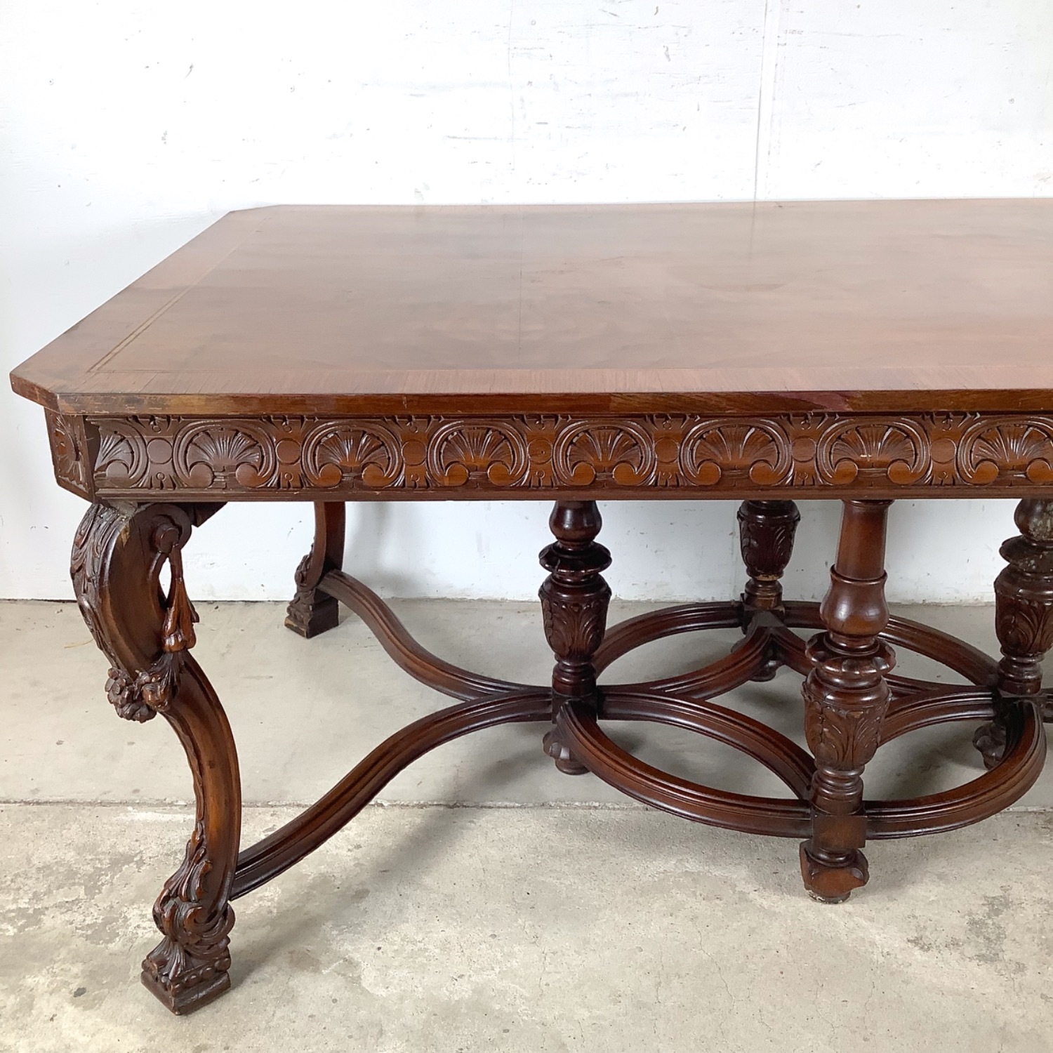 Carved Renaissance Revival 72” Dining Table - image-6