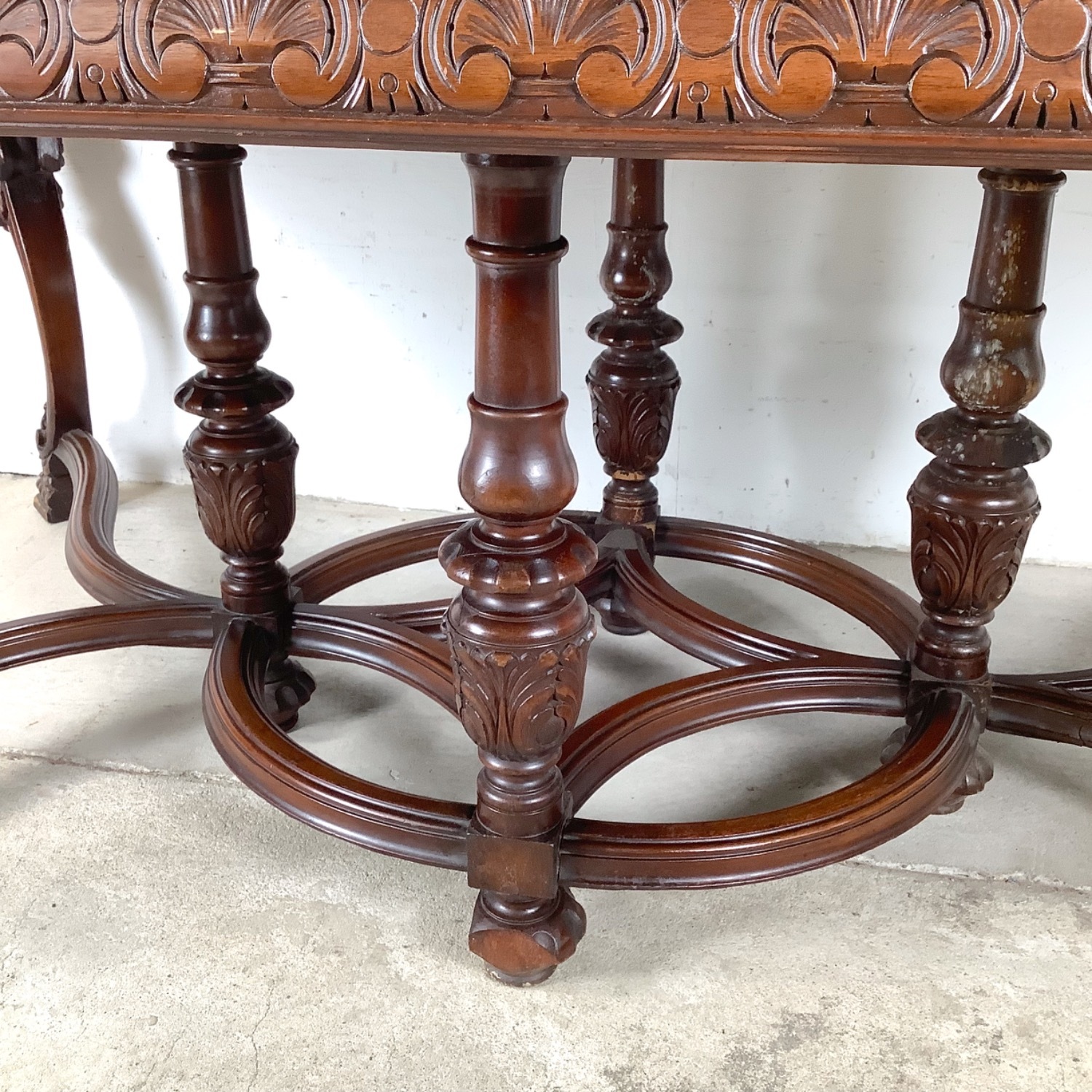 Carved Renaissance Revival 72” Dining Table - image-8