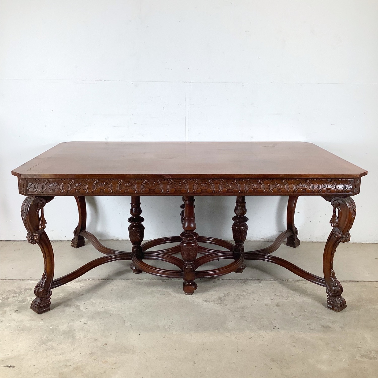 Carved Renaissance Revival 72” Dining Table - image-3