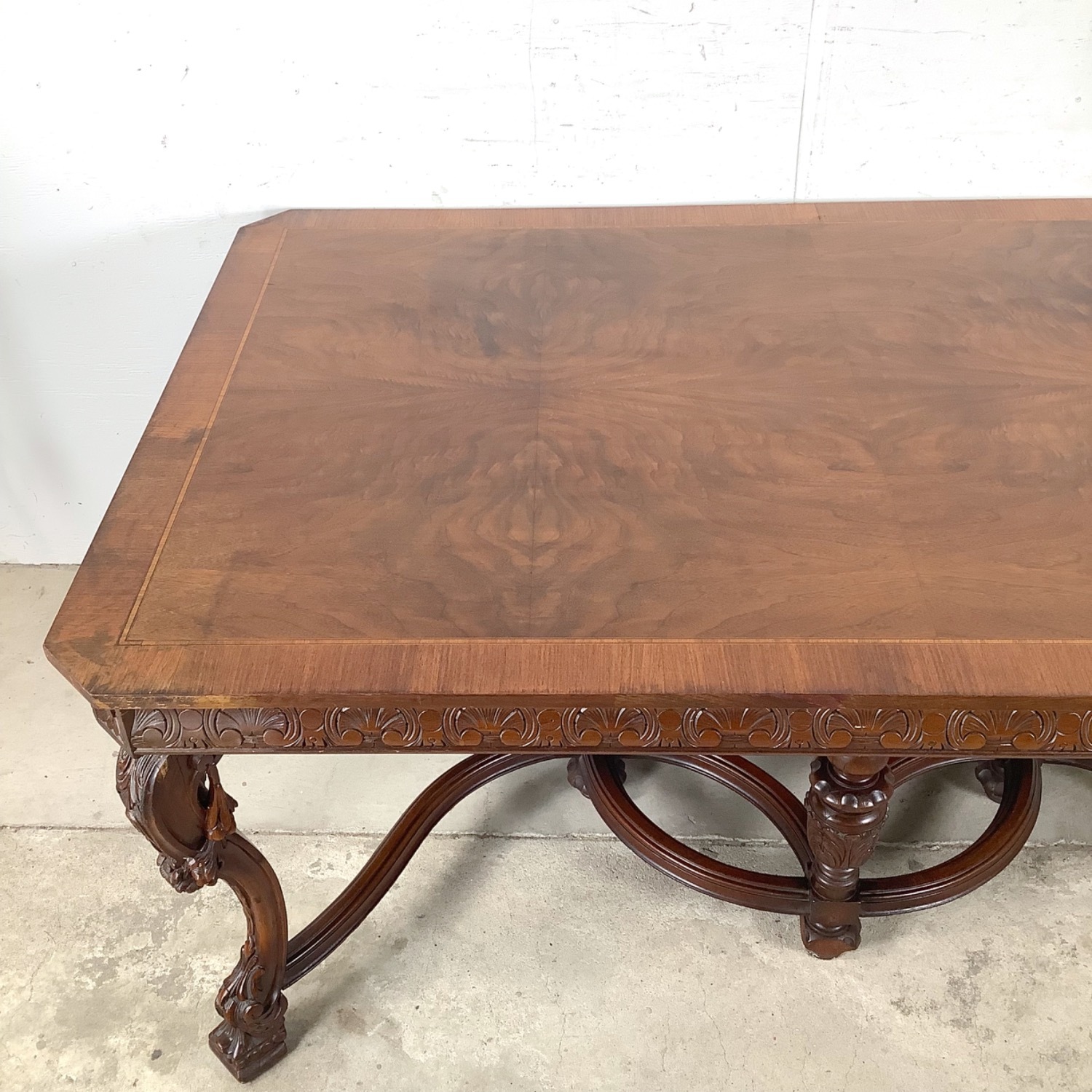 Carved Renaissance Revival 72” Dining Table - image-4