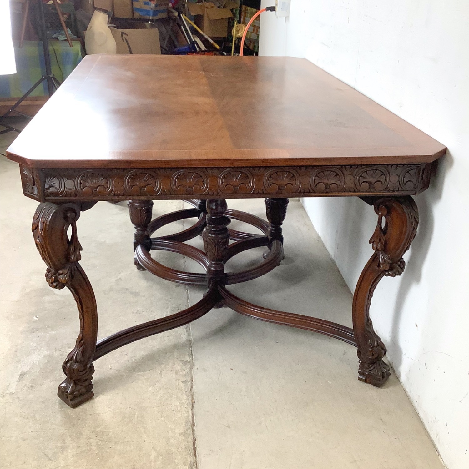 Carved Renaissance Revival 72” Dining Table - image-10