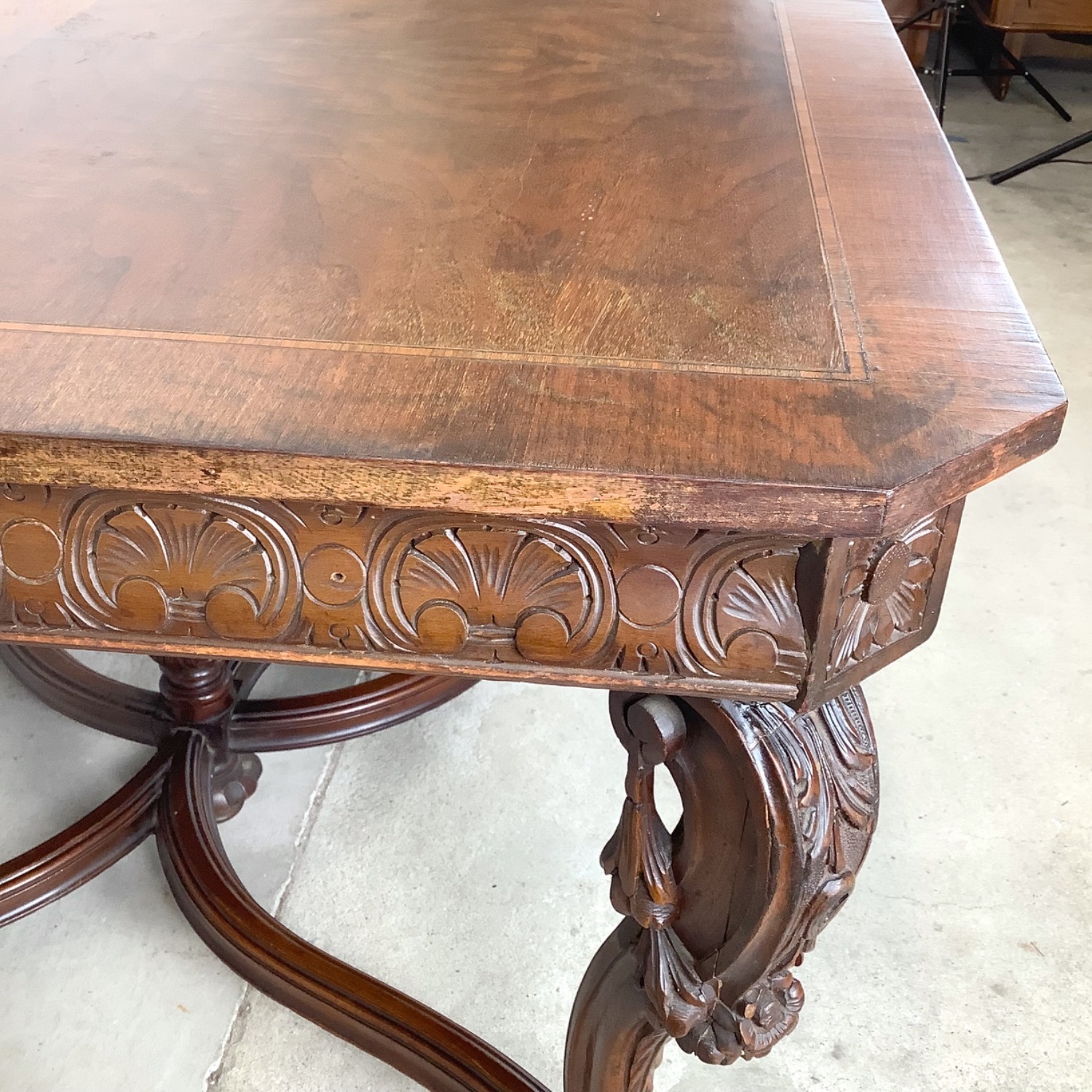 Carved Renaissance Revival 72” Dining Table - image-21