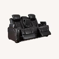 Ashley Furniture Party Time Dual Power Reclining Loveseat with Console