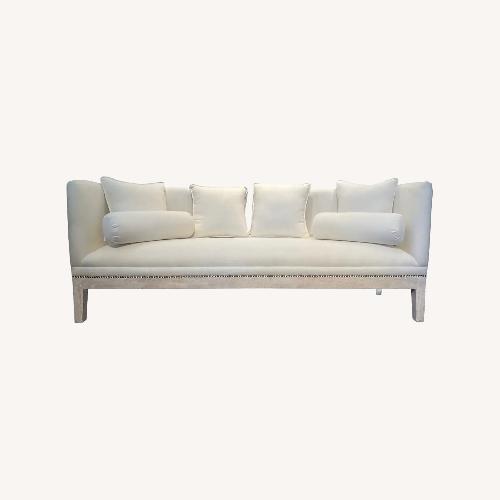Used Contemporary White Backless Settee Bench for sale on AptDeco