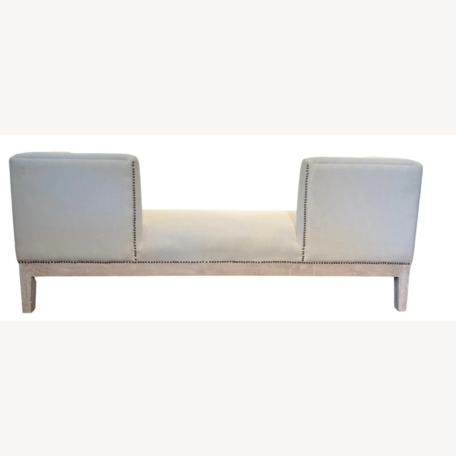 Contemporary White Backless Settee Bench - image-3