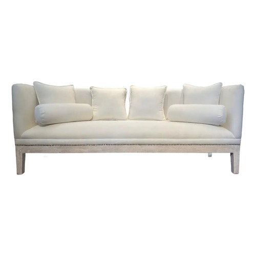 Used Contemporary White Backless Settee Bench for sale on AptDeco