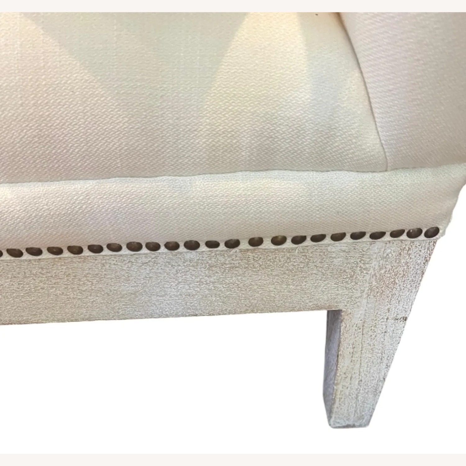 Contemporary White Backless Settee Bench - image-1