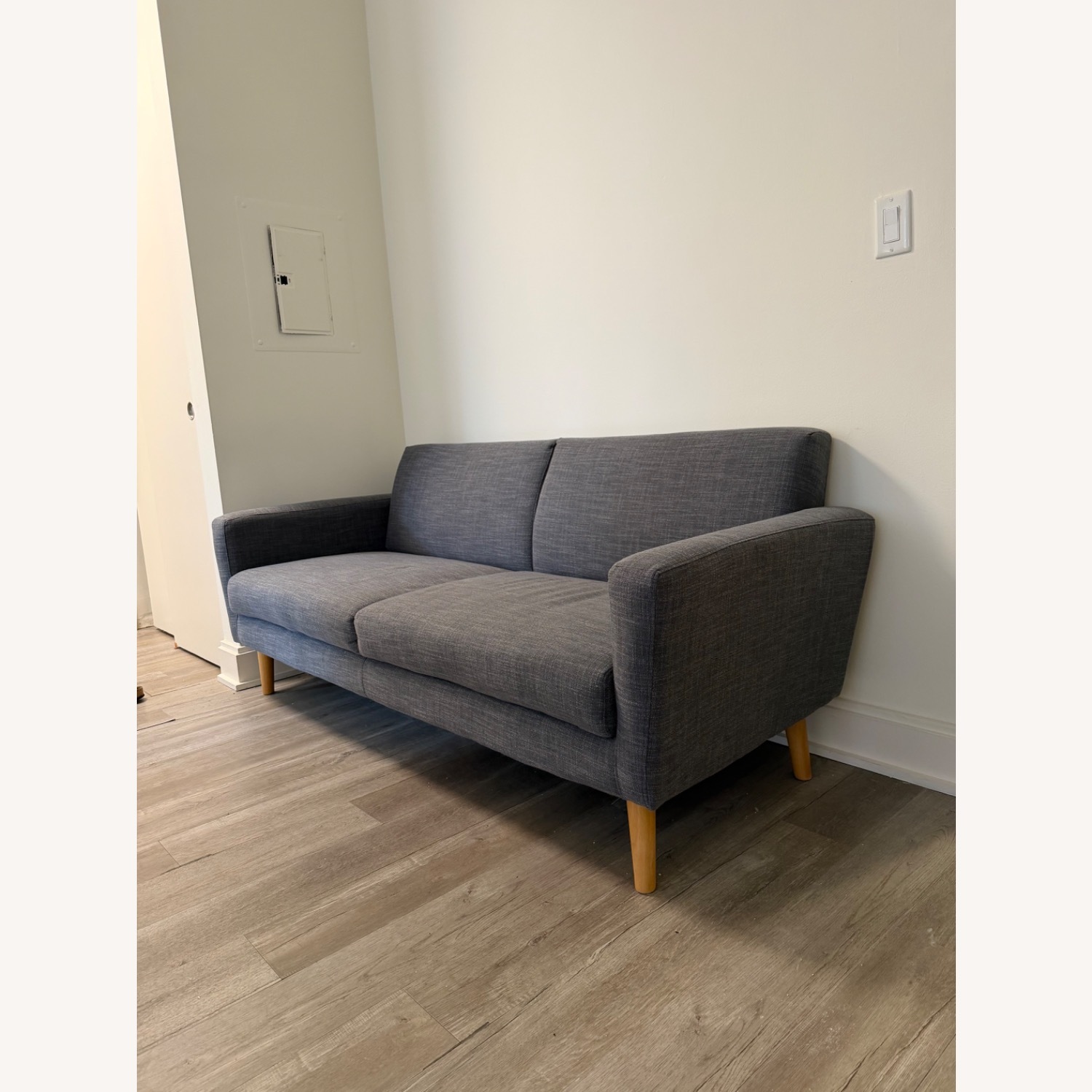 West Elm Oliver Dark Gray 2 Seater Sofa - image-2