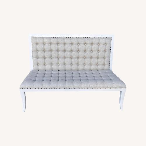 Used French Country High Back Tufted Settee for sale on AptDeco