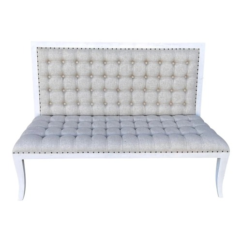 Used French Country High Back Tufted Settee for sale on AptDeco