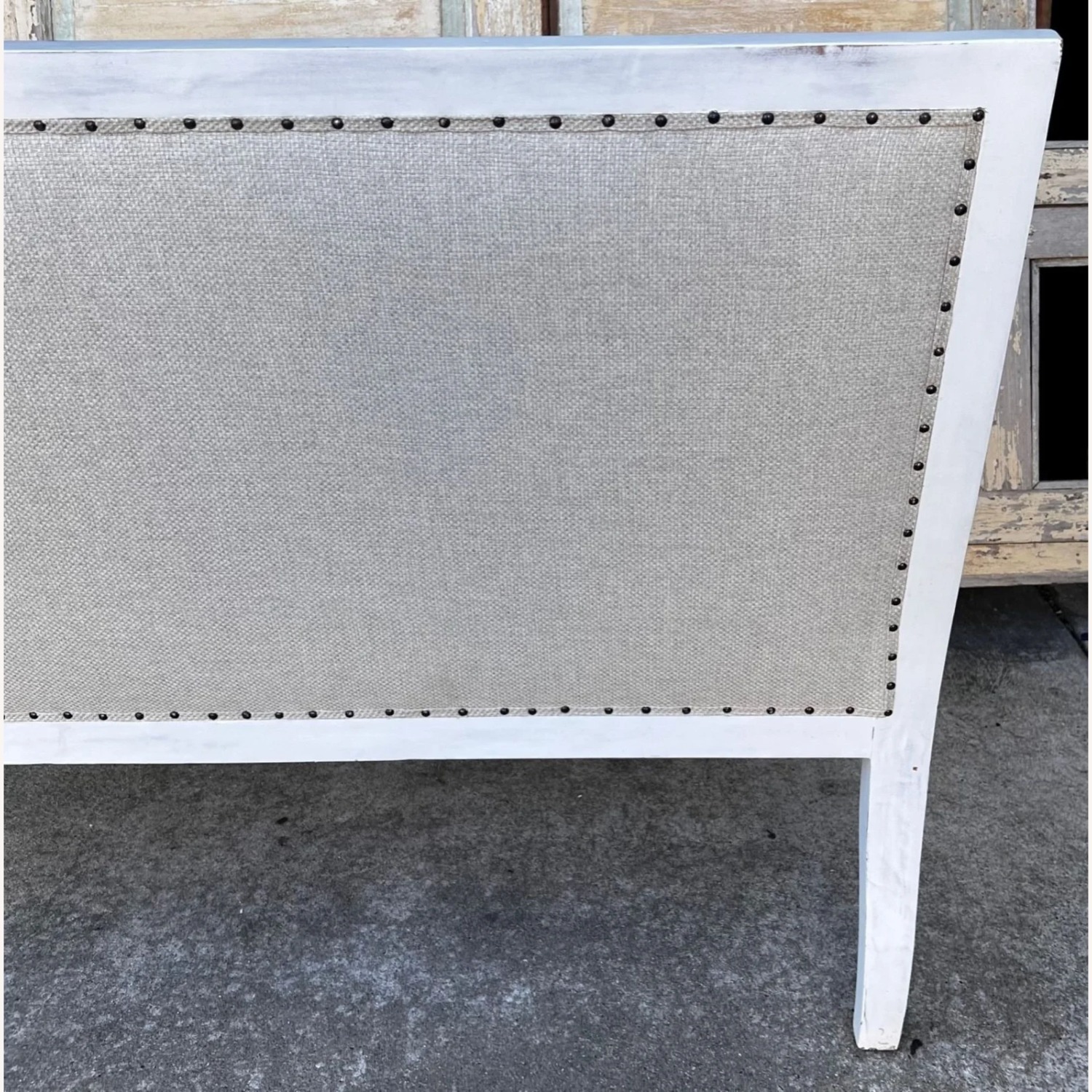 French Country High Back Tufted Settee - image-1