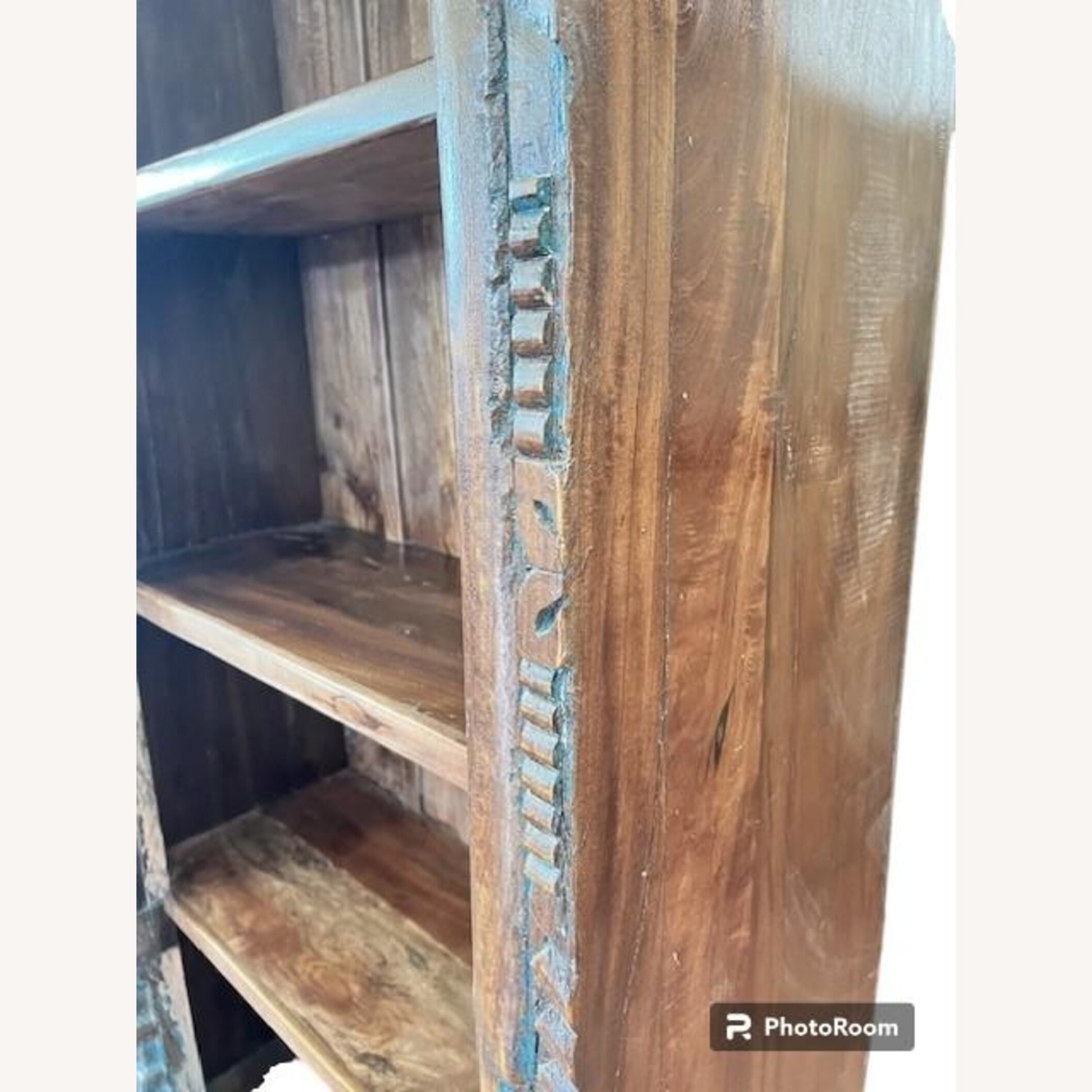 Rustic Solid Wood Repurposed Display Cabinet - image-6