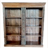 Rustic Solid Wood Repurposed Display Cabinet