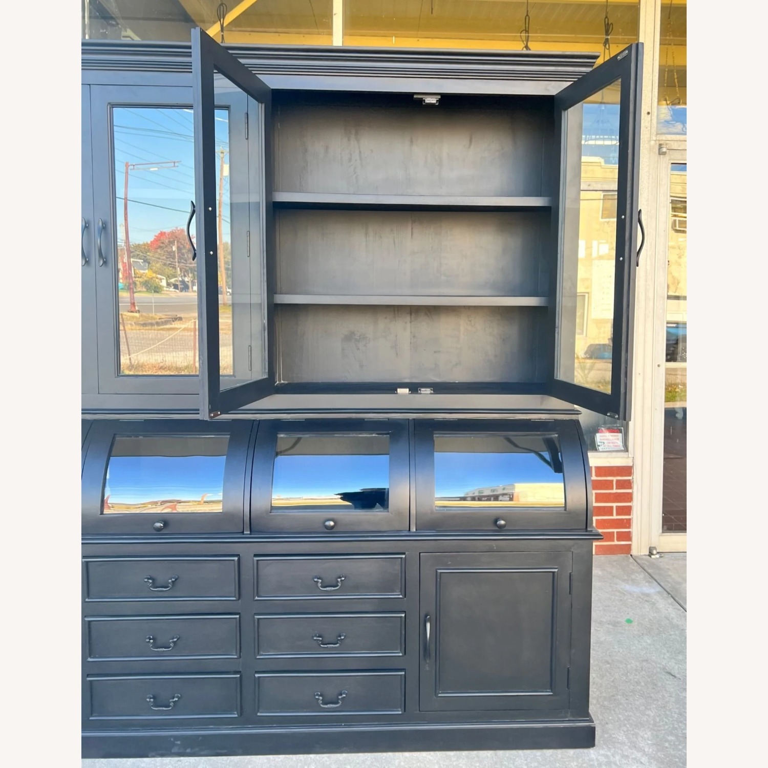 Modern Farmhouse Glass Door Hutch - image-5