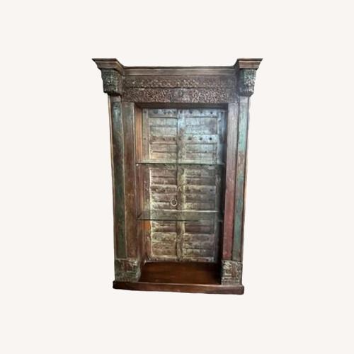 Used Solid Wood With Glass Shelf Bookcase for sale on AptDeco