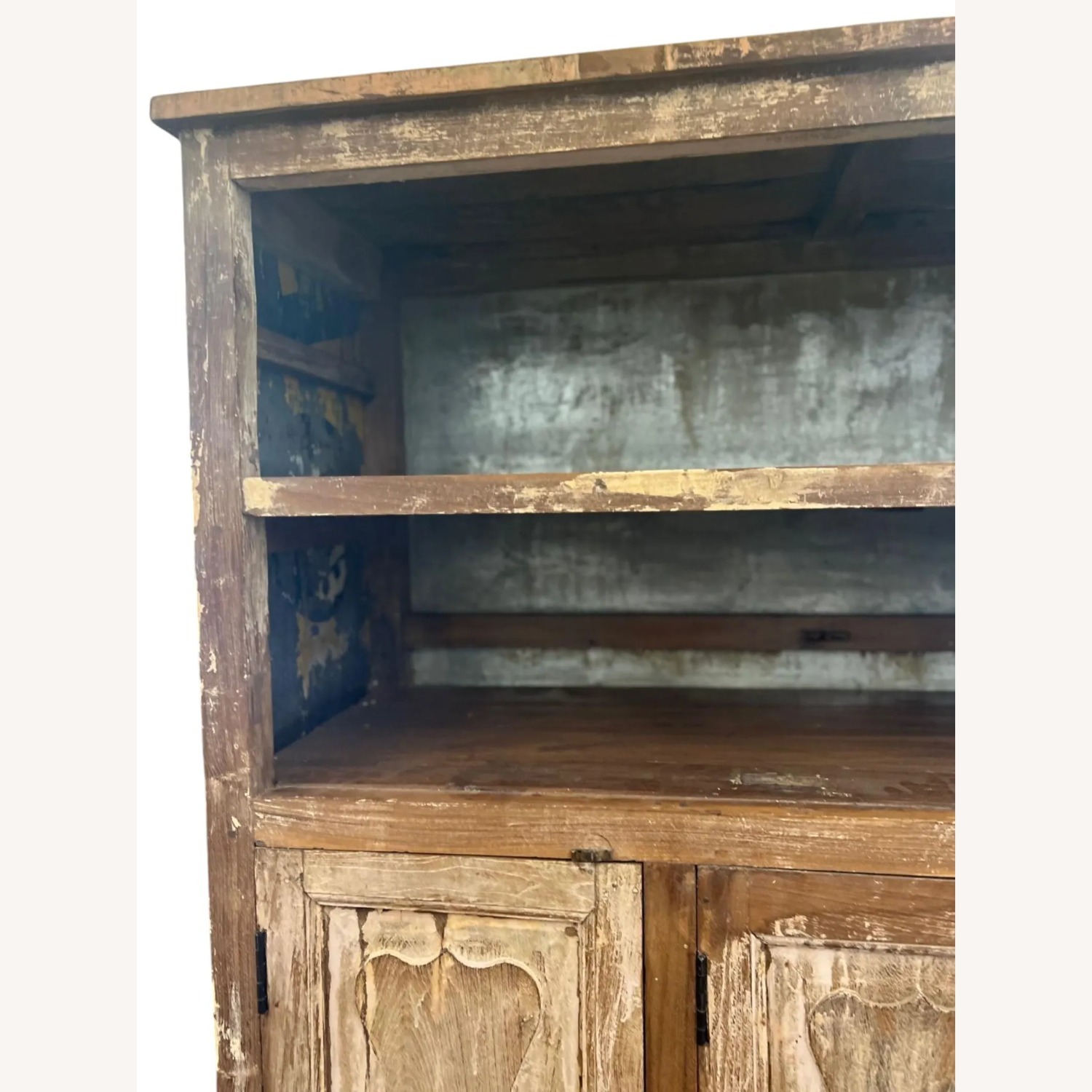 Rustic Mango Wood Farmhouse Cupboard - image-1