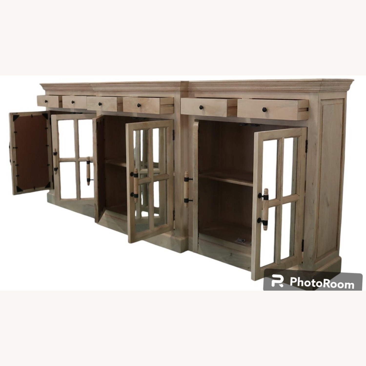 Mirror Door Breakfront Credenza - image-2