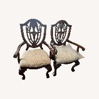 American Standard Dark Brown Wood Dining Chairs