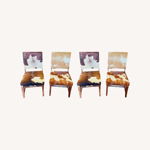 Used Set of 4 Southwestern Leather Dining Chairs for sale on AptDeco