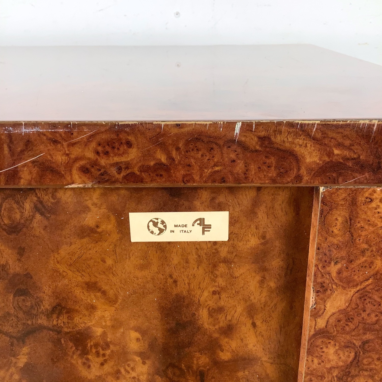 ALF Italia Burl and Mirror Console or Bar - image-16