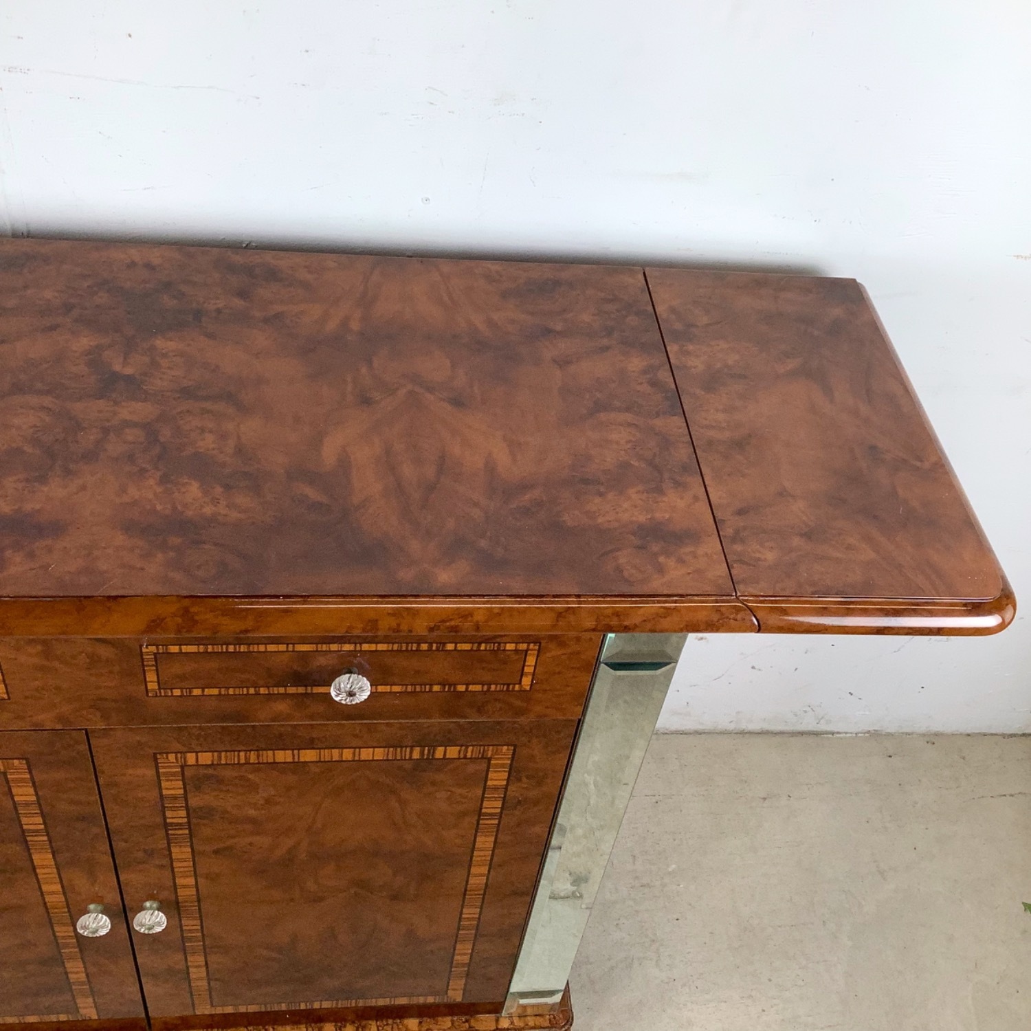 ALF Italia Burl and Mirror Console or Bar - image-10