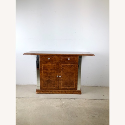 Used ALF Italia Burl and Mirror Console or Bar for sale on AptDeco