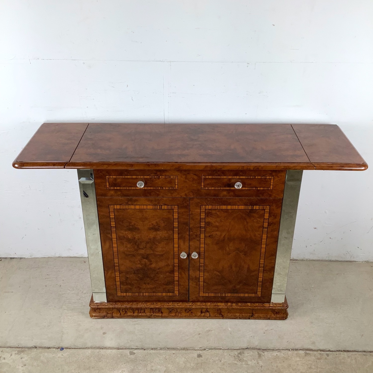 ALF Italia Burl and Mirror Console or Bar - image-8