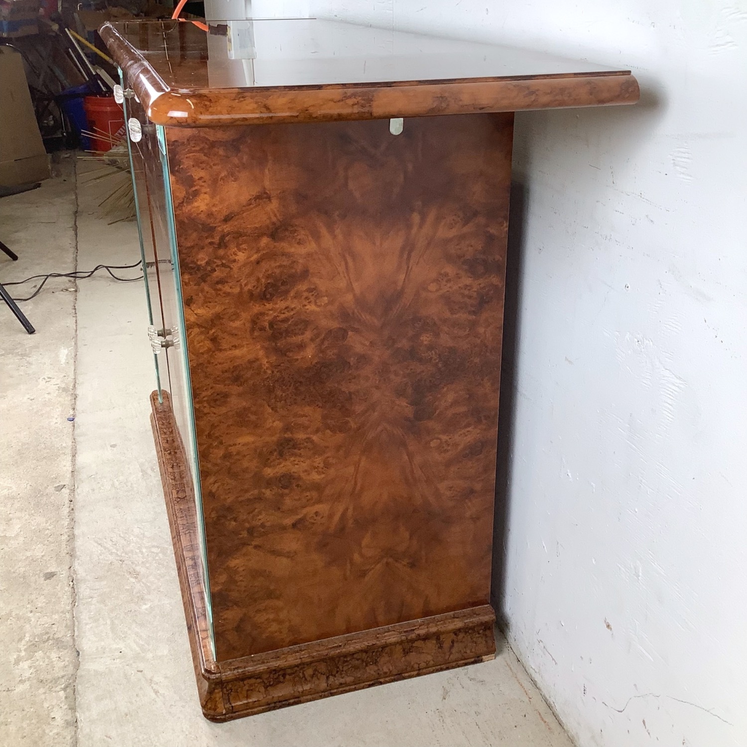 ALF Italia Burl and Mirror Console or Bar - image-7