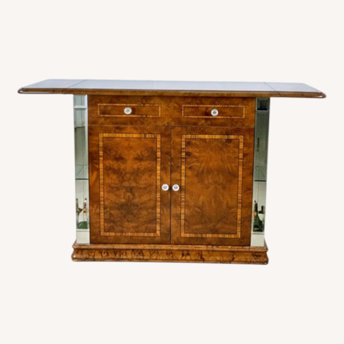 Used ALF Italia Burl and Mirror Console or Bar for sale on AptDeco