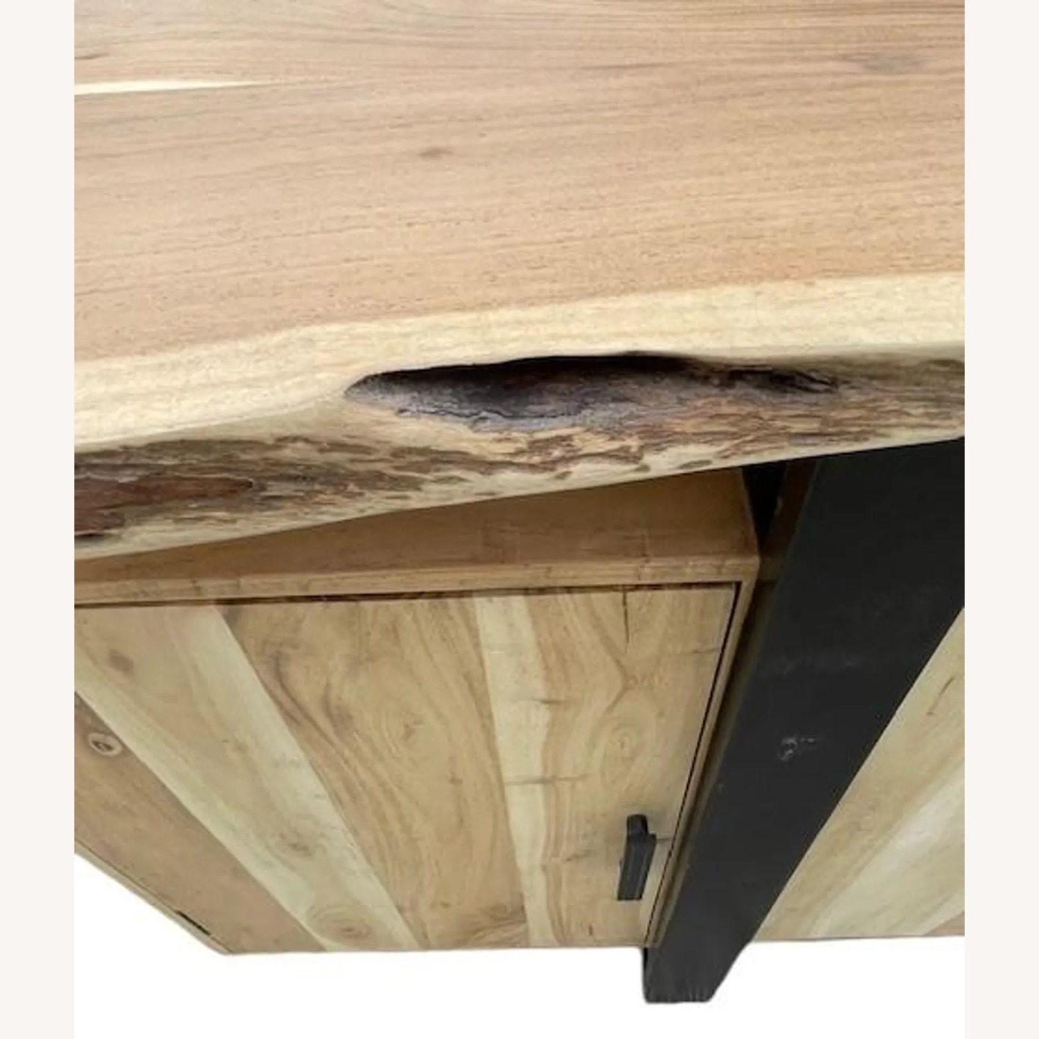 Rustic Live Edge Acacia Wood 4-Door Buffet Cabinet - image-4