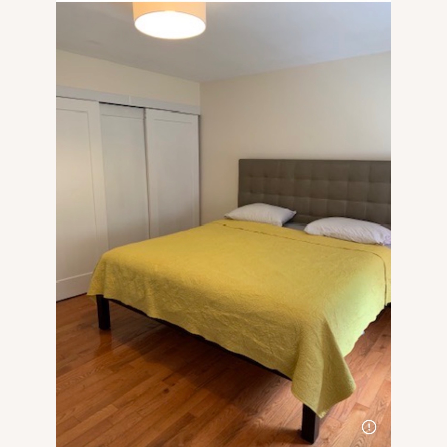 West Elm Dark Gray Leather King Bed - image-2