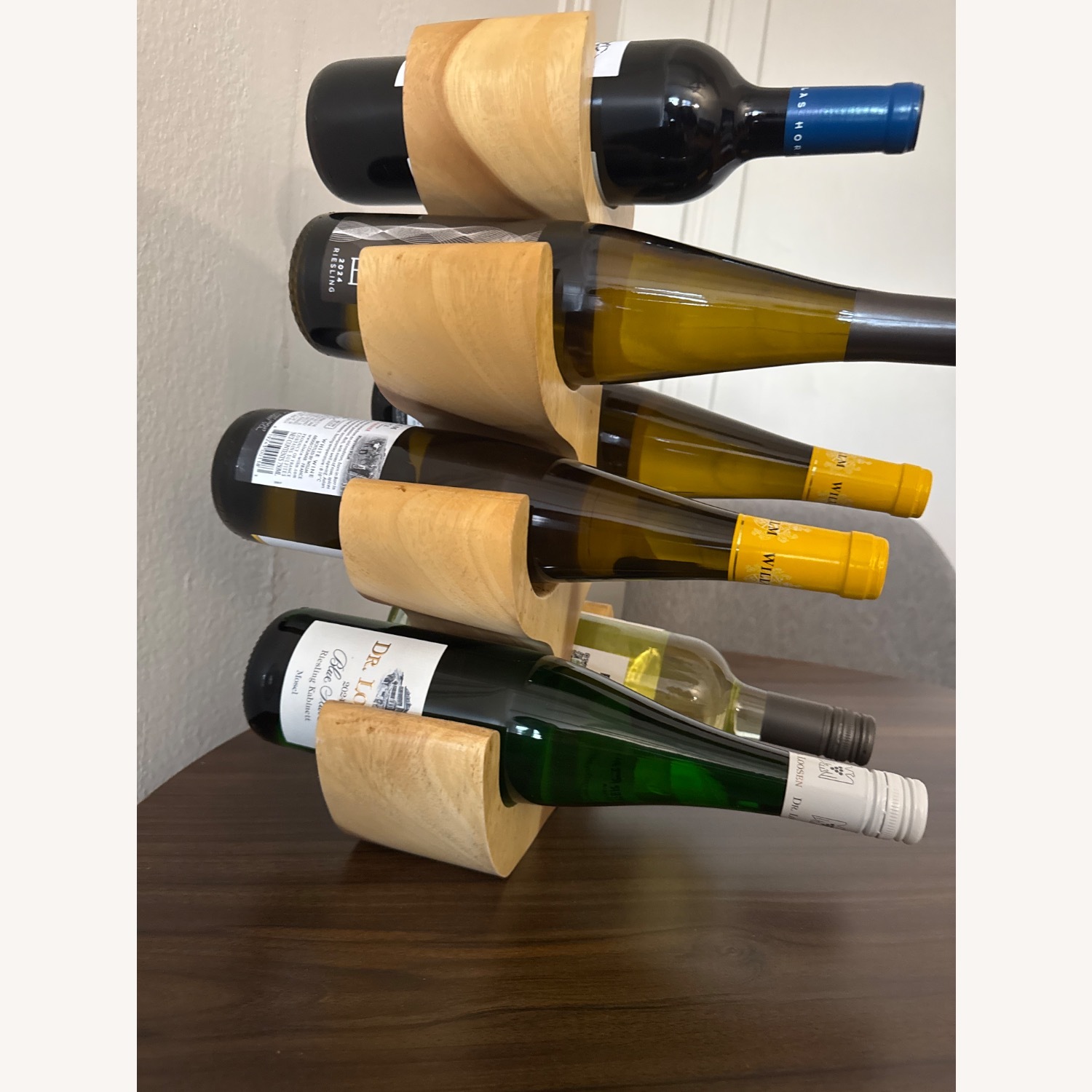 Handcrafted Wooden Wine Rack - image-5