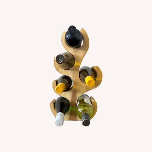 Used Handcrafted Wooden Wine Rack for sale on AptDeco