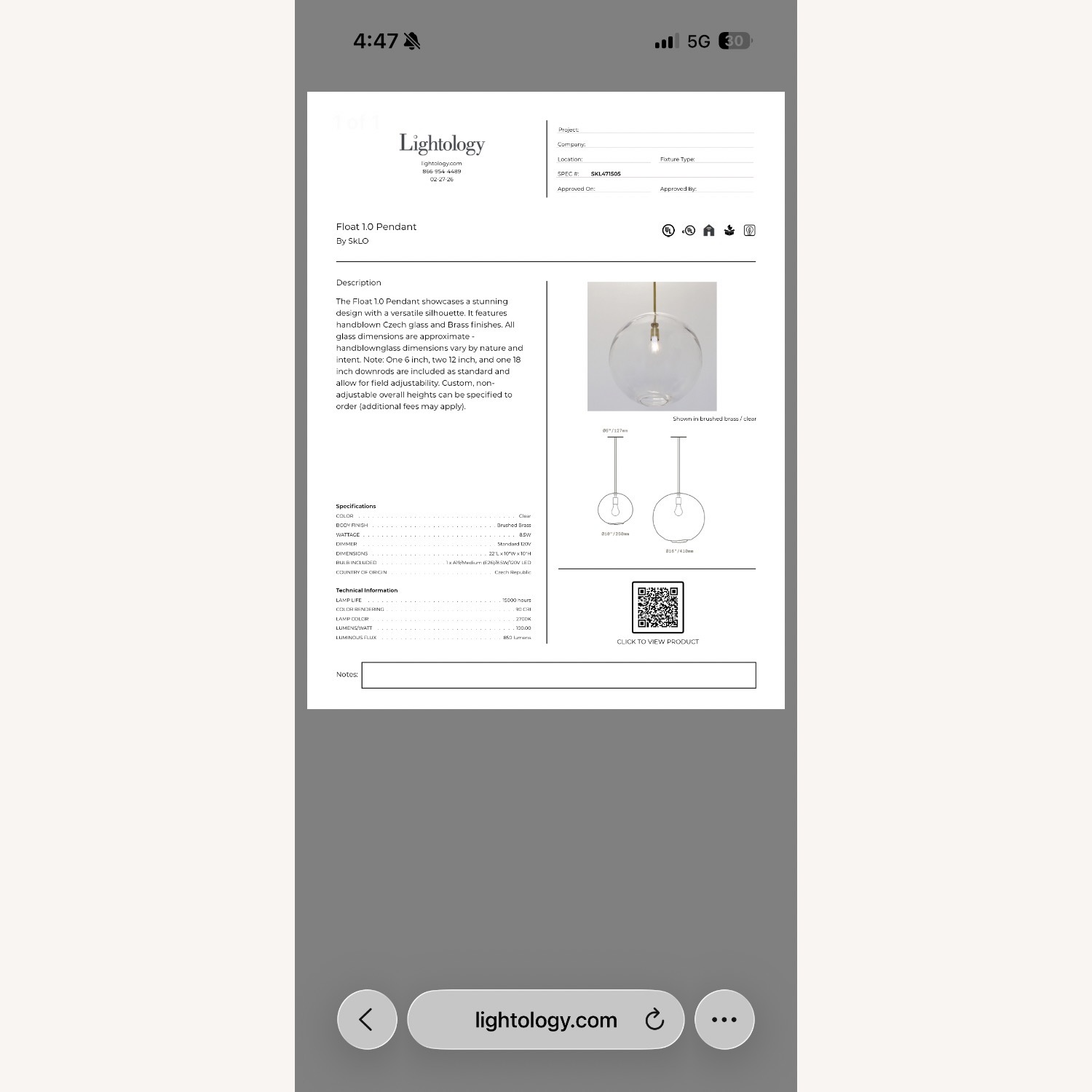 Sklo Float 1.0 Pendant - image-1