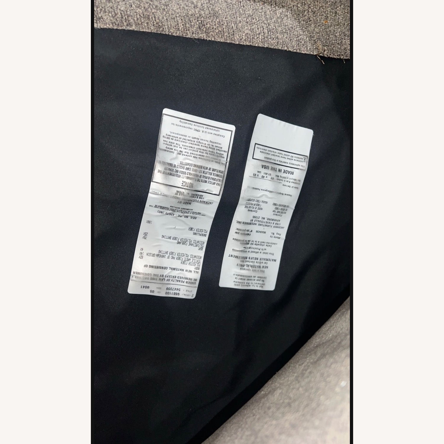 Luxe Gray 150'' 4 Piece Right Arm Facing Chaise Sectional - image-5