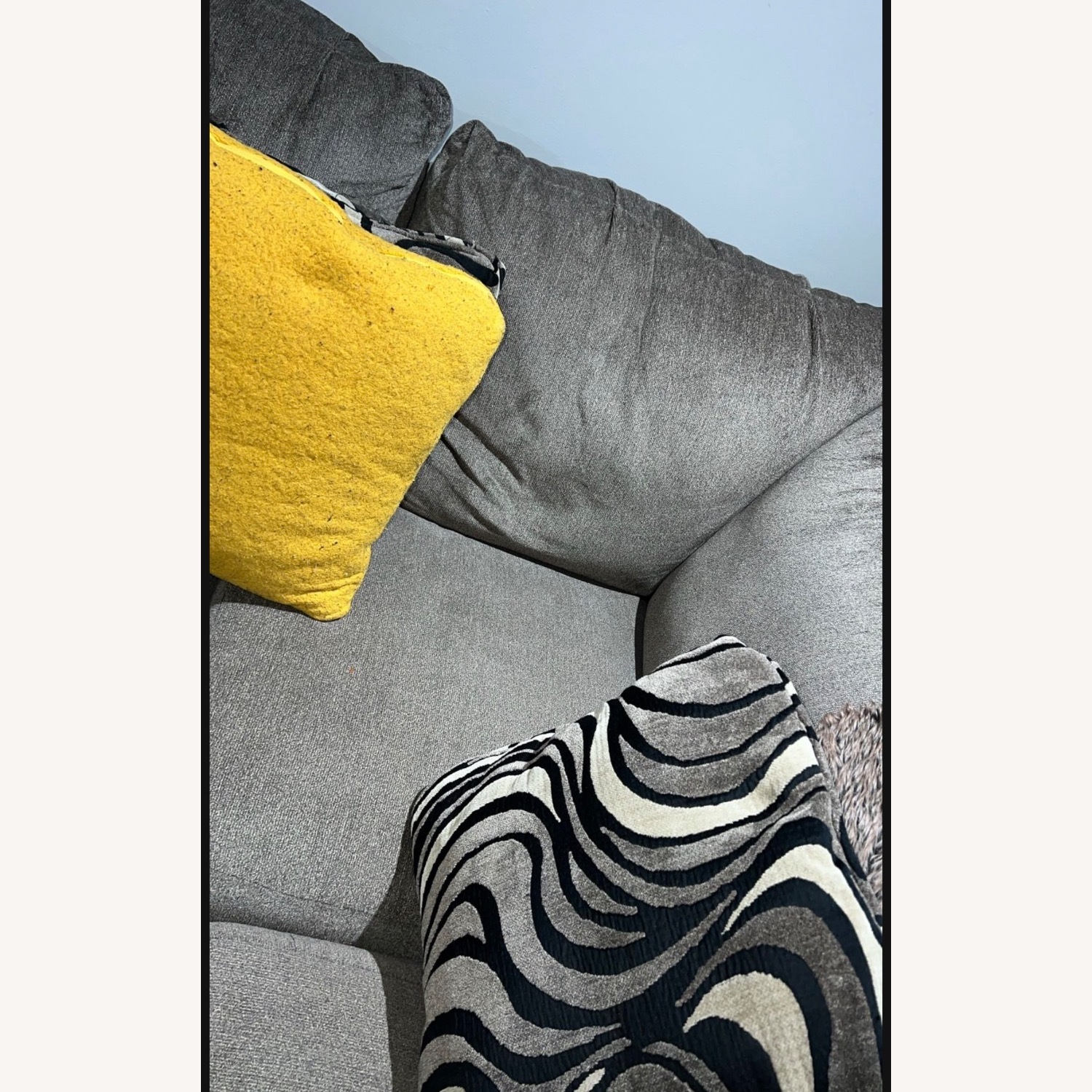 Luxe Gray 150'' 4 Piece Right Arm Facing Chaise Sectional - image-4