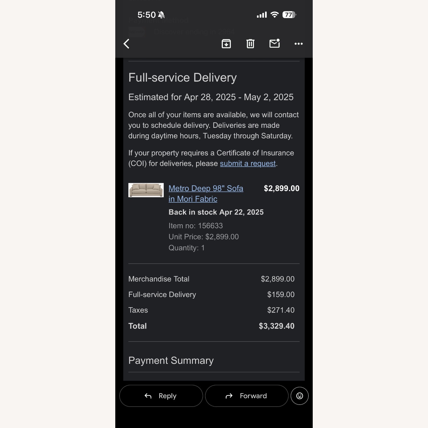 Room & Board Metro Couch - image-5